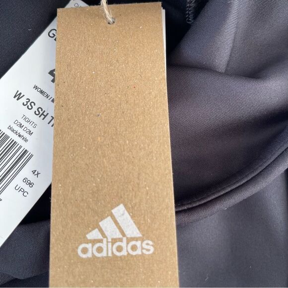 ✨ NWT Adidas 3-Stripes AEROREADY Shorts Black 4X Plus - Picture 8 of 13